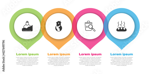 Set Growth of homeless, Shelter for, Searching food and Donation. Business infographic template. Vector
