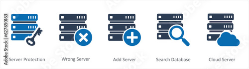 A set of 5 Internet icons as 