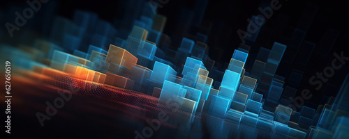 Abstract digital background. Data universe illustration. Ideal for depicting network abilities  technological processes  digital storages  science  education  etc.