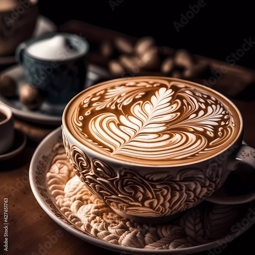 3D cappuccino coffee art No 1