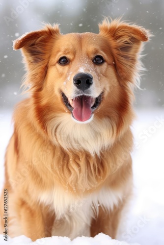 Corgi dog on white background © cherezoff