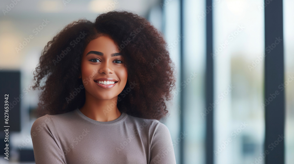 Professional African Female Executive with a Bright Smile