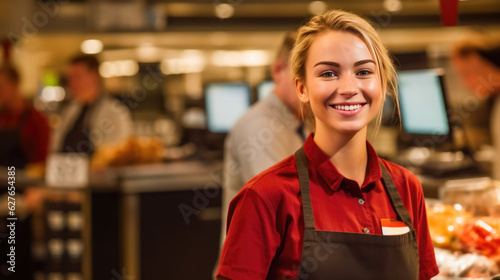 Retail Checkout Experience with Smiling Staff