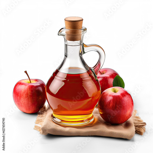 Apple vinegar isolated on transparent background 