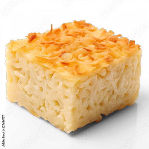 Noodle kugel isolated on white background  photo