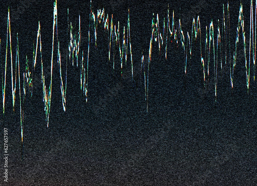 Glitch camera effect. Retro VHS background. Old video template. No signal. Static TV noise  bad TV signal. 