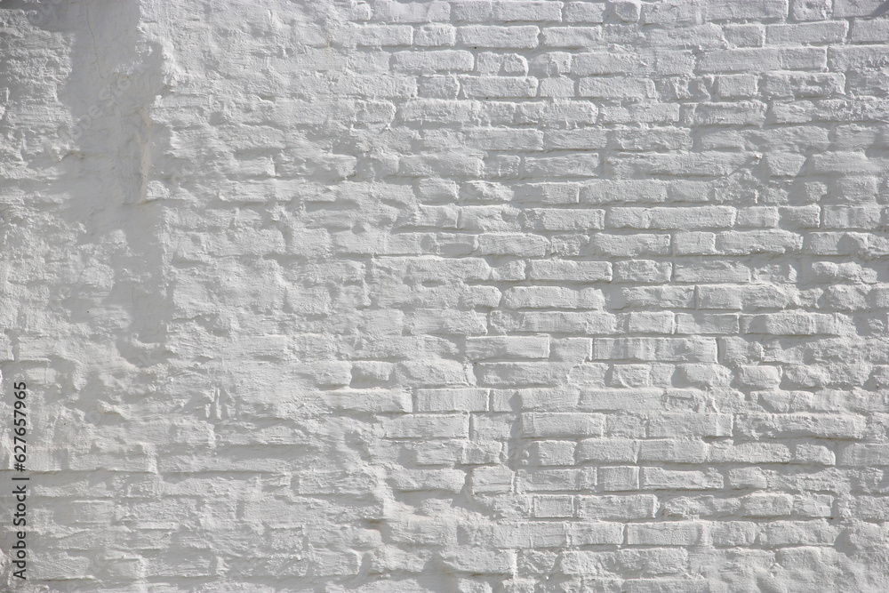 Fototapeta premium White brick wall backgrounds, brick room, interior textured, wall background