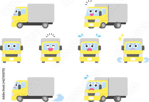 働く車・トラック　イラストセット.