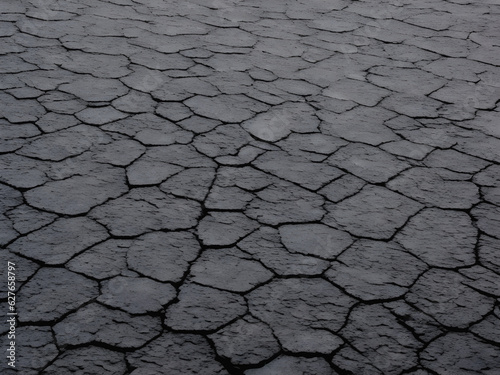 dry cracked asphalt. Generative AI