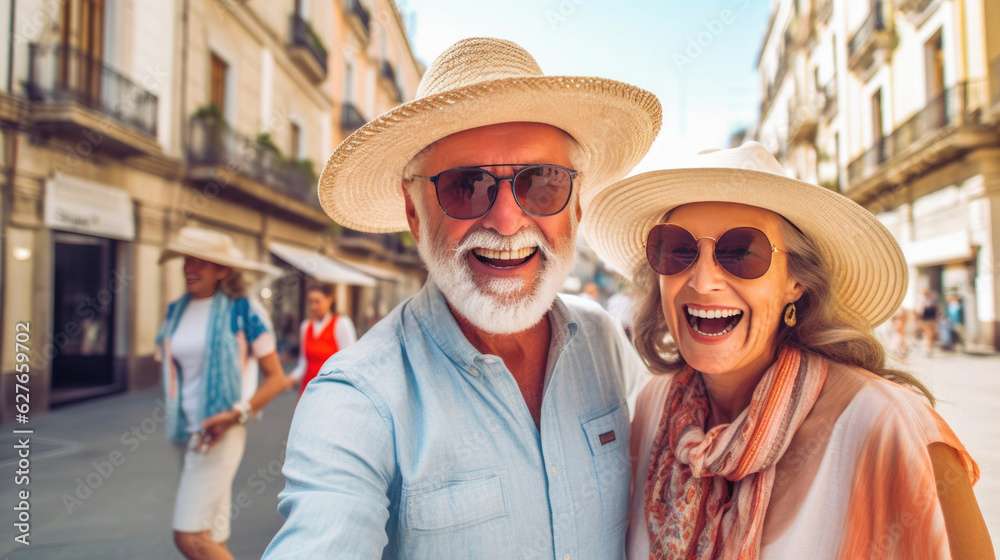 Senior Travelers Embracing Spain's Delights