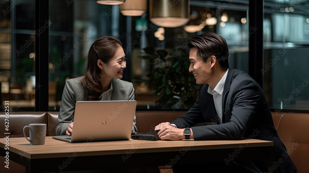 Asian business people working together Asian business people working together