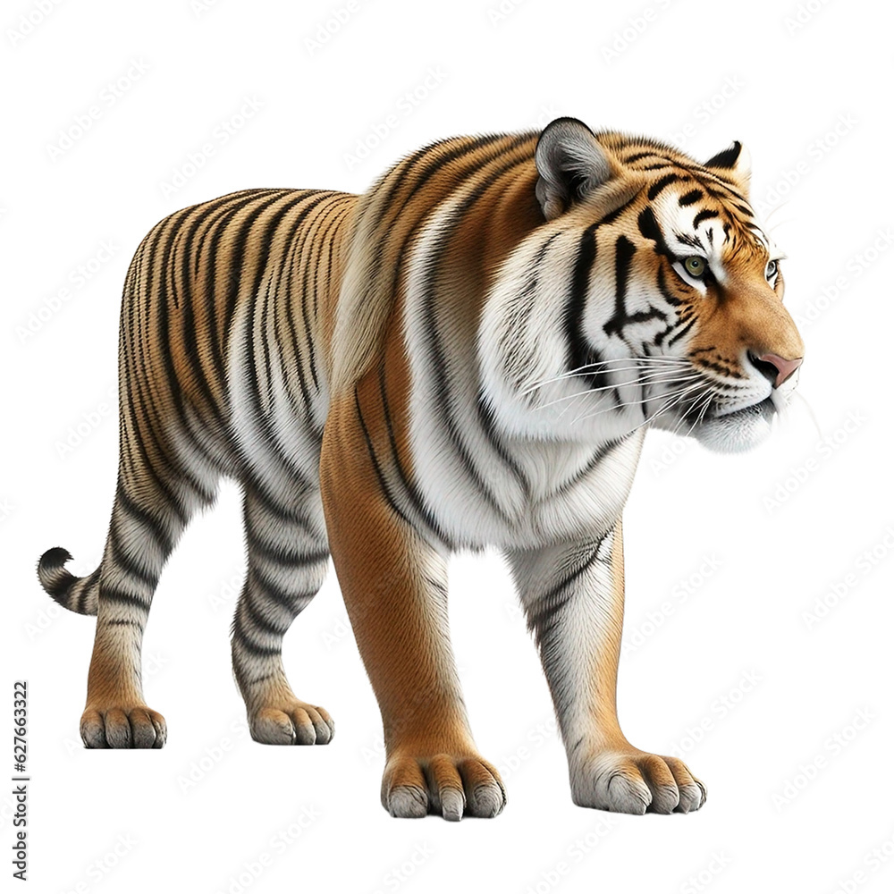 Obraz premium Tiger on transparent background