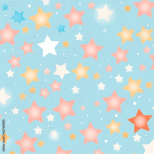 Colorful background with a star pattern. Beautiful illustration picture. Generative AI