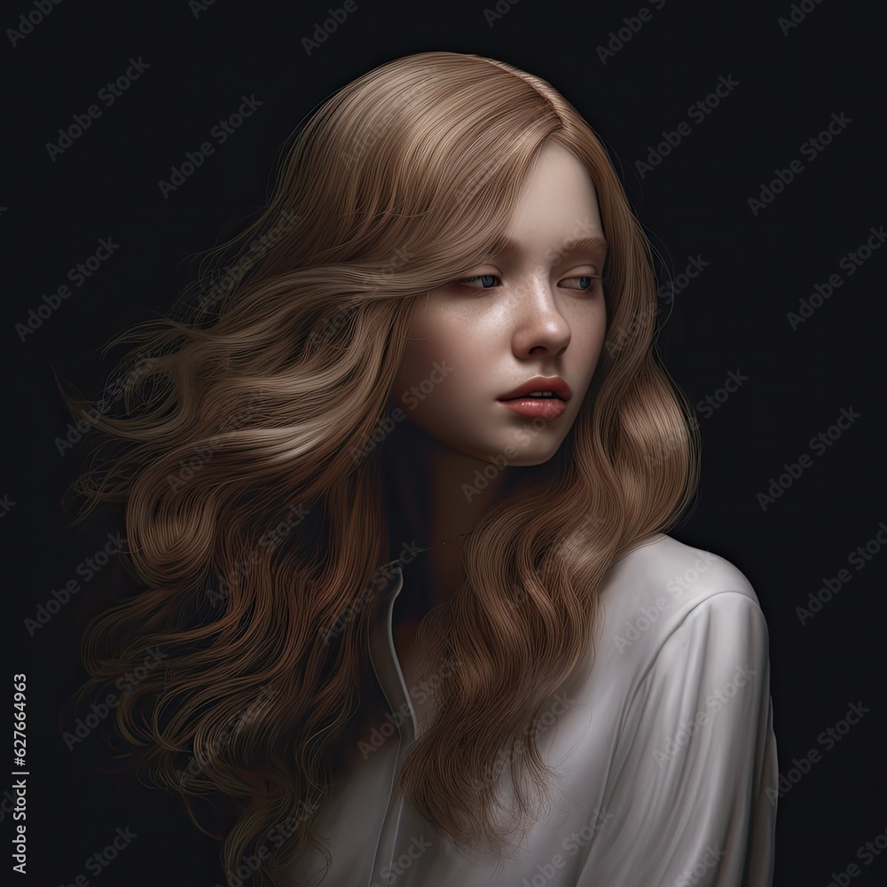 Naklejka premium Portrait of a beautiful woman