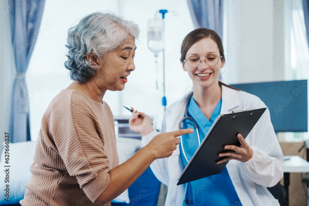 Female doctor examined patient health peace of mind. Basic procedure