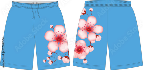  Sakura Blossom Shorts Mock up