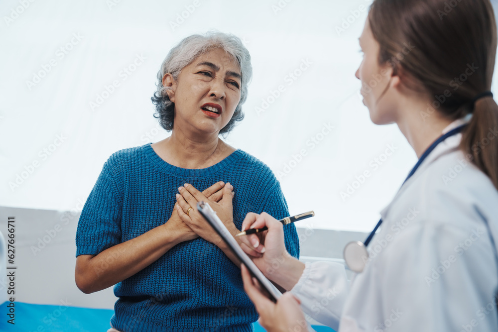 Female doctor examined patient health peace of mind. Basic procedure