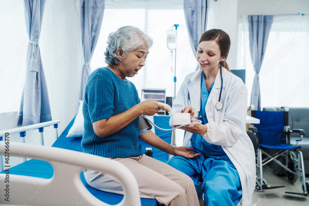 Female doctor examined patient health peace of mind. Basic procedure