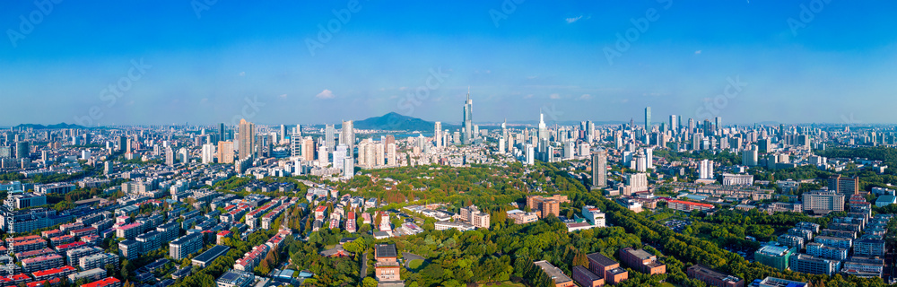 Aerial view of the CBD in Xinjiekou, Nanjing Province, China Aerial view of the CBD in Xinjiekou, Nanjing Province, China