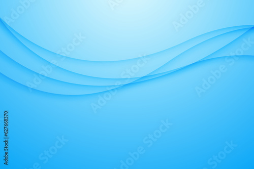 Abstract blue gradient background with wavy dynamic line. © i_fleurs