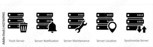 A set of 5 Internet icons as 