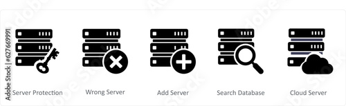 A set of 5 Internet icons as 