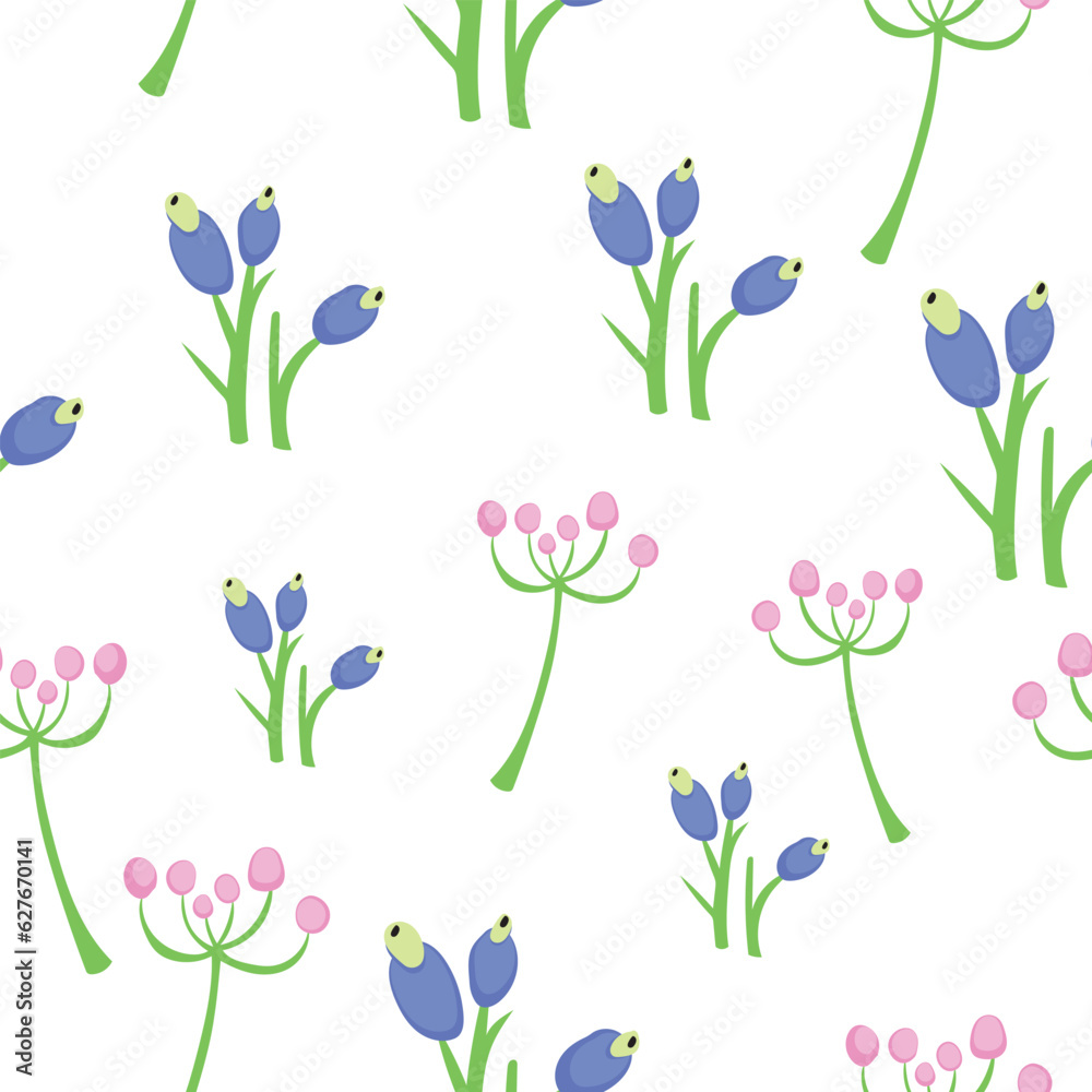 Pattern with flowers. Perfect for printing, textiles, wrapping paper. Vector illustration Pattern with flowers. Perfect for printing, textiles, wrapping paper. Vector illustration