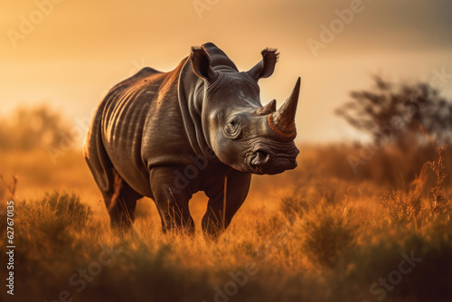 Rhino  Wildlife Photography  Generative AI
