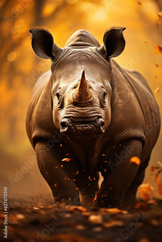 Rhino, Wildlife Photography, Generative AI © Vig