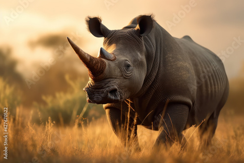 Rhino, Wildlife Photography, Generative AI © Vig