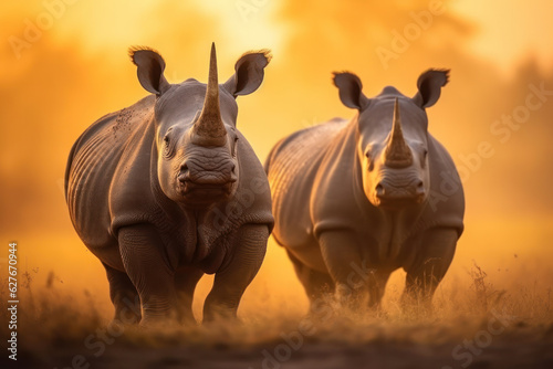 Rhino  Wildlife Photography  Generative AI