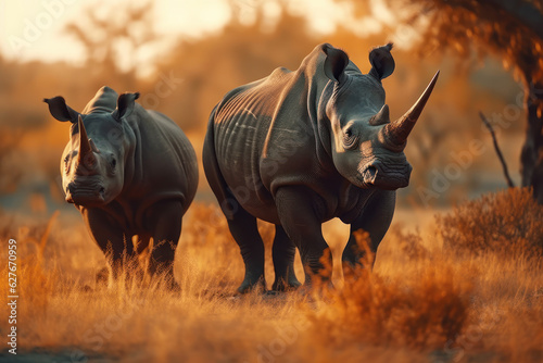 Rhino  Wildlife Photography  Generative AI