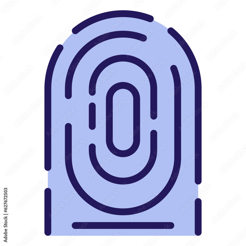 fingerprint icon, outline color icon style fingerprint icon, outline color icon style