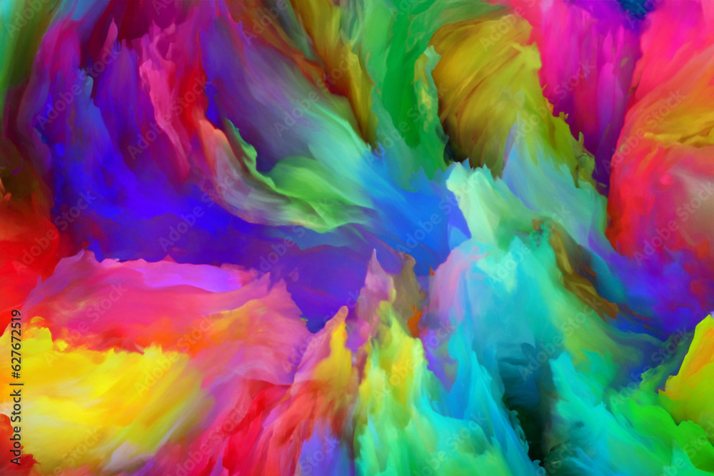 Bright multi-colored colorful background with the use of paints.