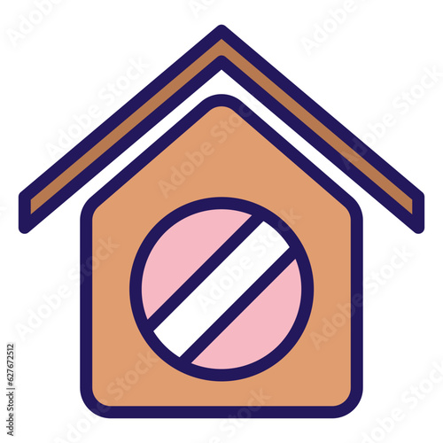 disconnect icon, outline color icon style