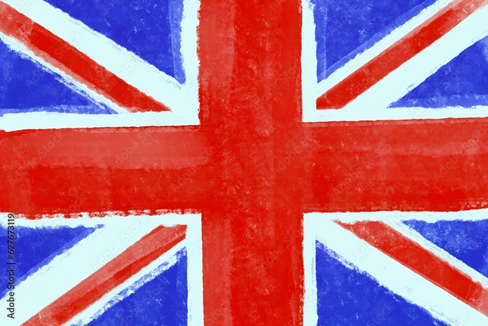 Fototapeta premium british flag, painted flag. London