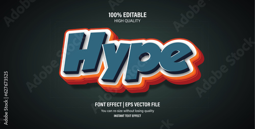 Editable hype 3d text effect.