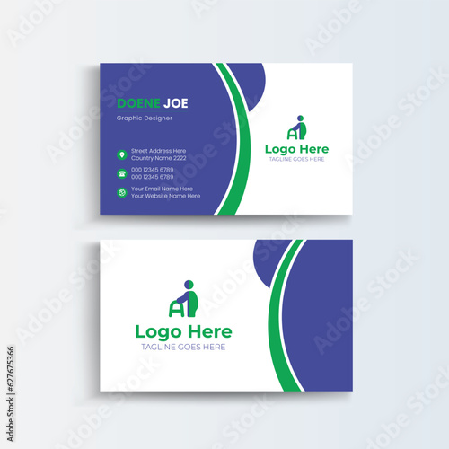 Senior Care Personal visiting card design, company visiting card design template senior care hospital,