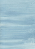 Watercolor blue background with paper texture for decor and scrapbooking.