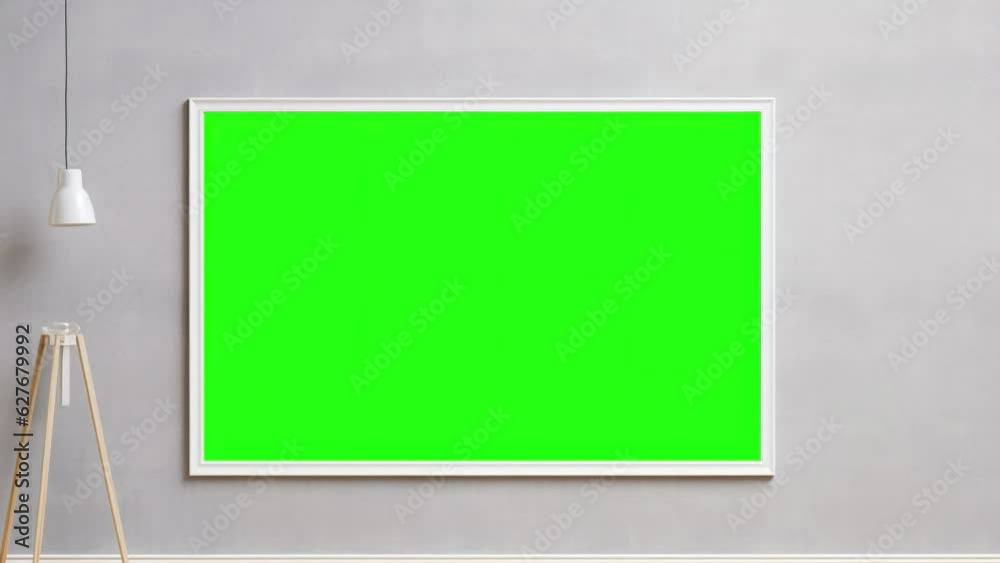 Frames on the wall green screen. Digital marketing and frame for advertising Frames on the wall green screen. Digital marketing and frame for advertising