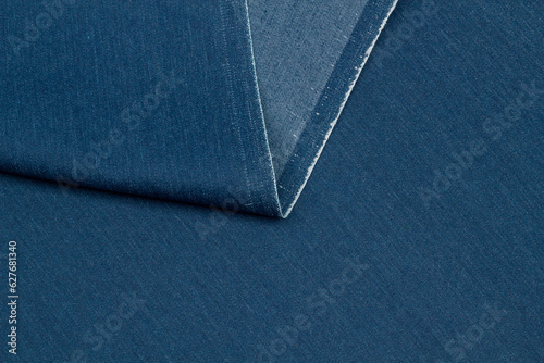 Obraz na płótnie Fabric jeans fold top view.