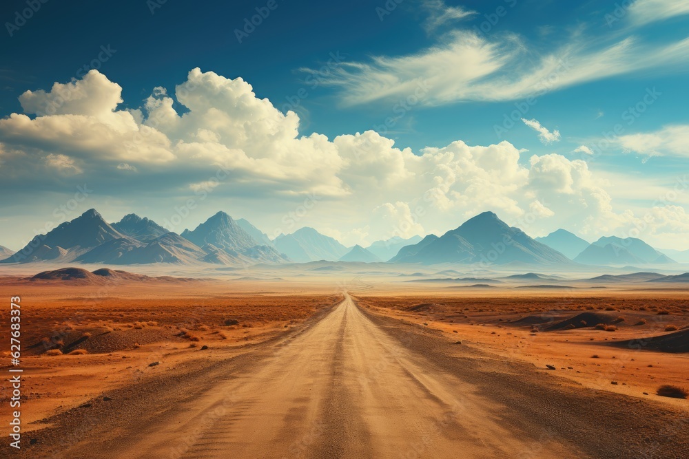 Traversing the Unknown: A Jaw-Dropping Image of an Empty Road Disappearing into the Desert's Infinite Expanse Generative AI Traversing the Unknown: A Jaw-Dropping Image of an Empty Road Disappearing into the Desert's Infinite Expanse Generative AI