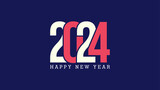 2024 Happy New Year celebration design.