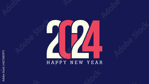 2024 Happy New Year celebration design.