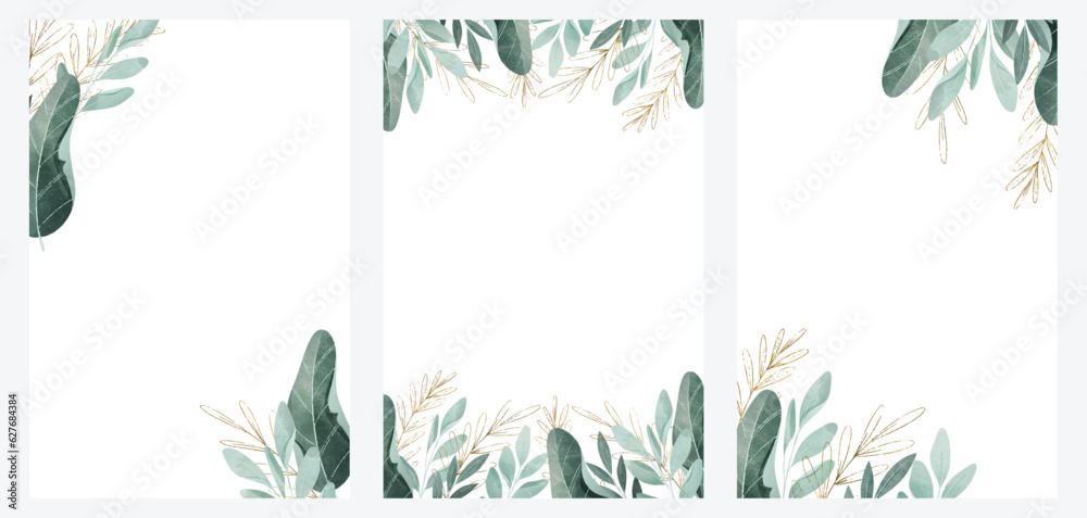 Floral abstract universal art templates, Suitable for birthday, wedding, thanksgiving and party invitation, poster, banner, email header, post in social networks, advertising