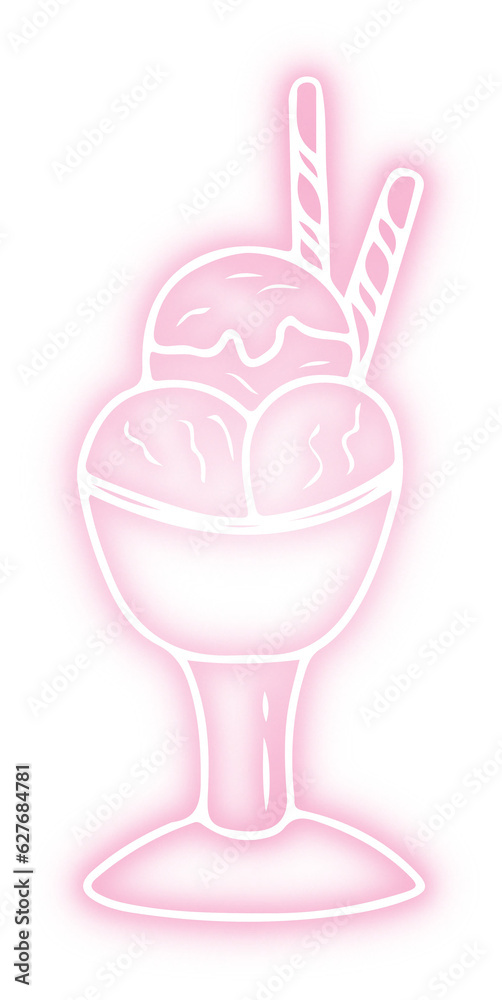 Set of dessert neon Set of dessert neon