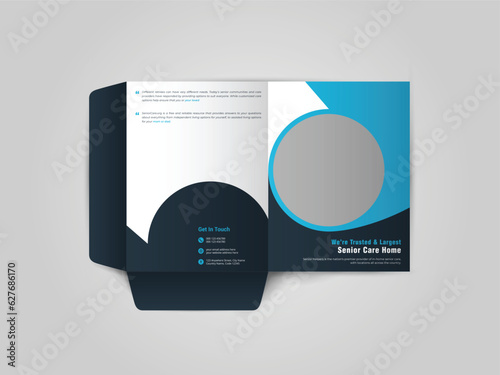 Senior Care Service Senior health care postcard template design. Medical postcard template, dental postcard design. Home care postcard template.