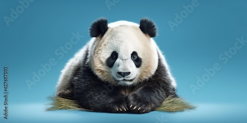A beautiful view of Panda Bear. Generative AI.