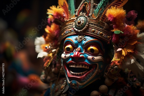 Colorful Traditional Indonesian Dance, Generative AI