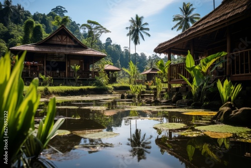 Serene Traditional Indonesian House, Generative AI